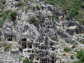 Turkey, Lycian tombs in Mira city.